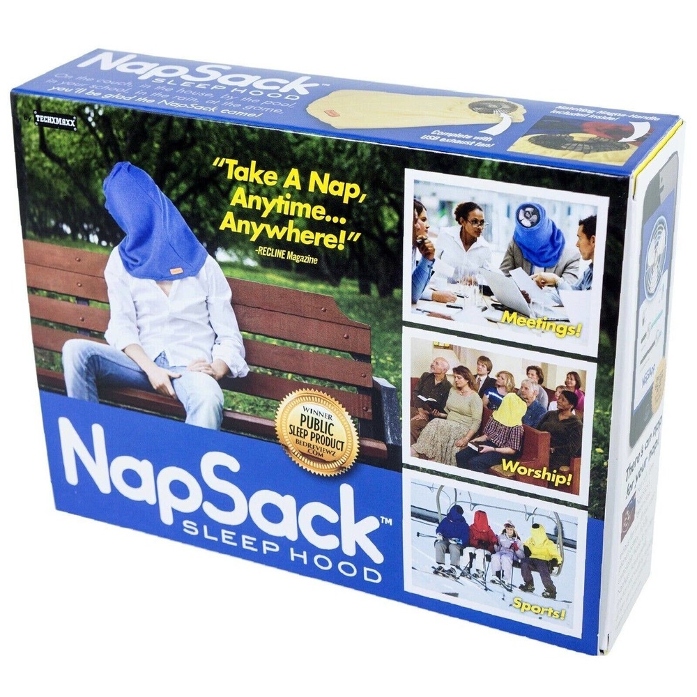 NAP SACK Sleephood Prank Fake Gag Funny PARODY Joke Gift Box student mom dad